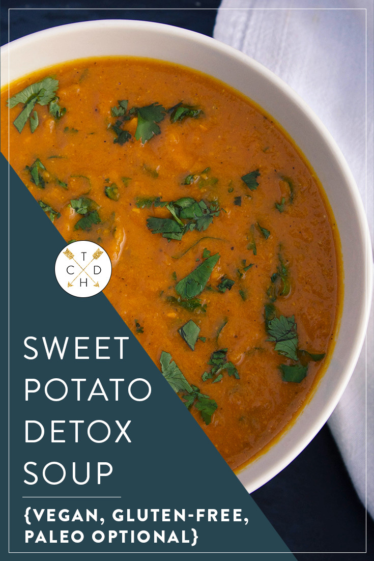 Sweet Potato Detox Soup {Vegan & Gluten Free} If you have dreams of sailing through cold and flu season without a sniffle in sight, this is the soup for you. My all-time fave Sweet Potato Detox Soup will keep you warm and well as the weather turns colder.